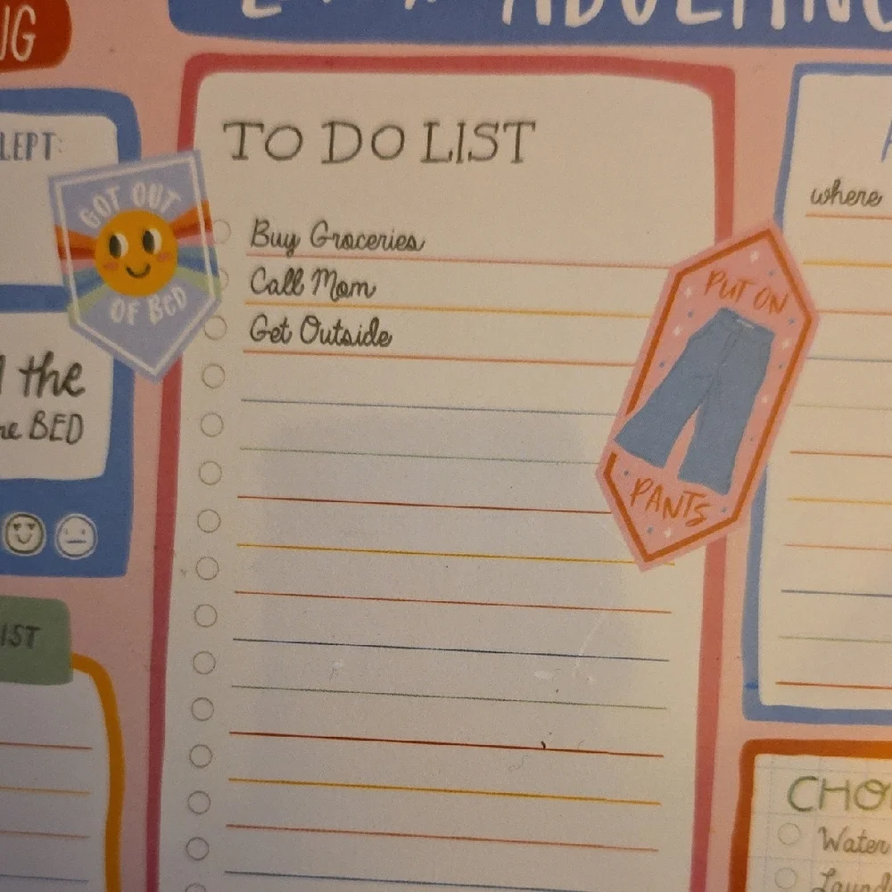 Colorful and FUN Adulting Planner Pad (New)